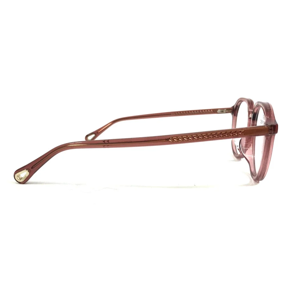 Chloe Eyeglasses Frames CH0012OA 002 Transparent Pink Asian Fit 50-17-145